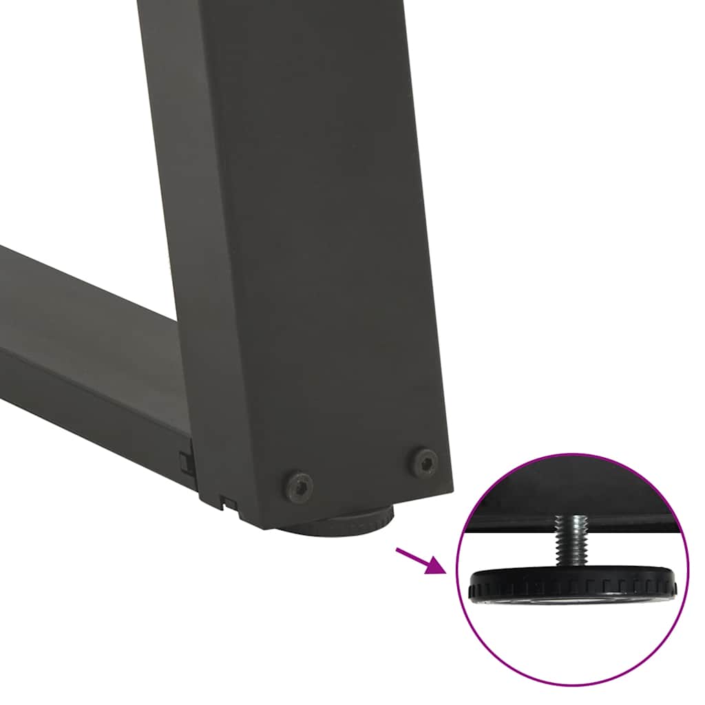 Couchtischbeine U-Form 2 Stk. Anthrazit 70x(30-31) cm Stahl