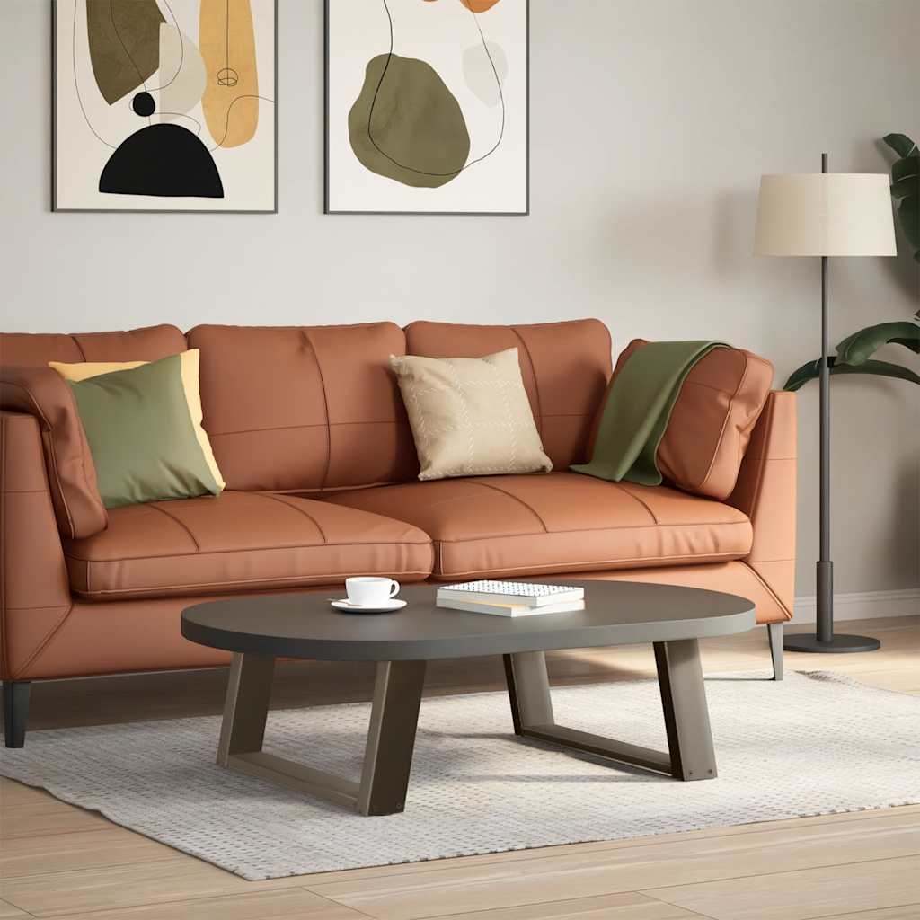 Couchtischbeine U-Form 2 Stk. Naturstahl 70x(30-31) cm Stahl