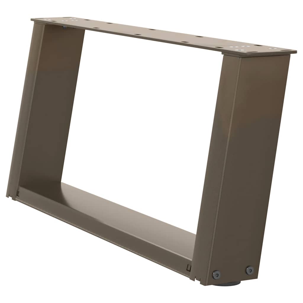 Couchtischbeine U-Form 2 Stk. Naturstahl 70x(30-31) cm Stahl