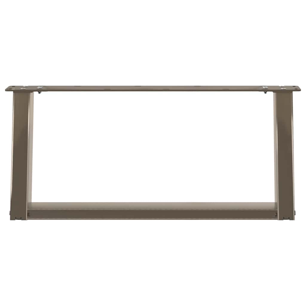 Couchtischbeine U-Form 2 Stk. Naturstahl 70x(30-31) cm Stahl