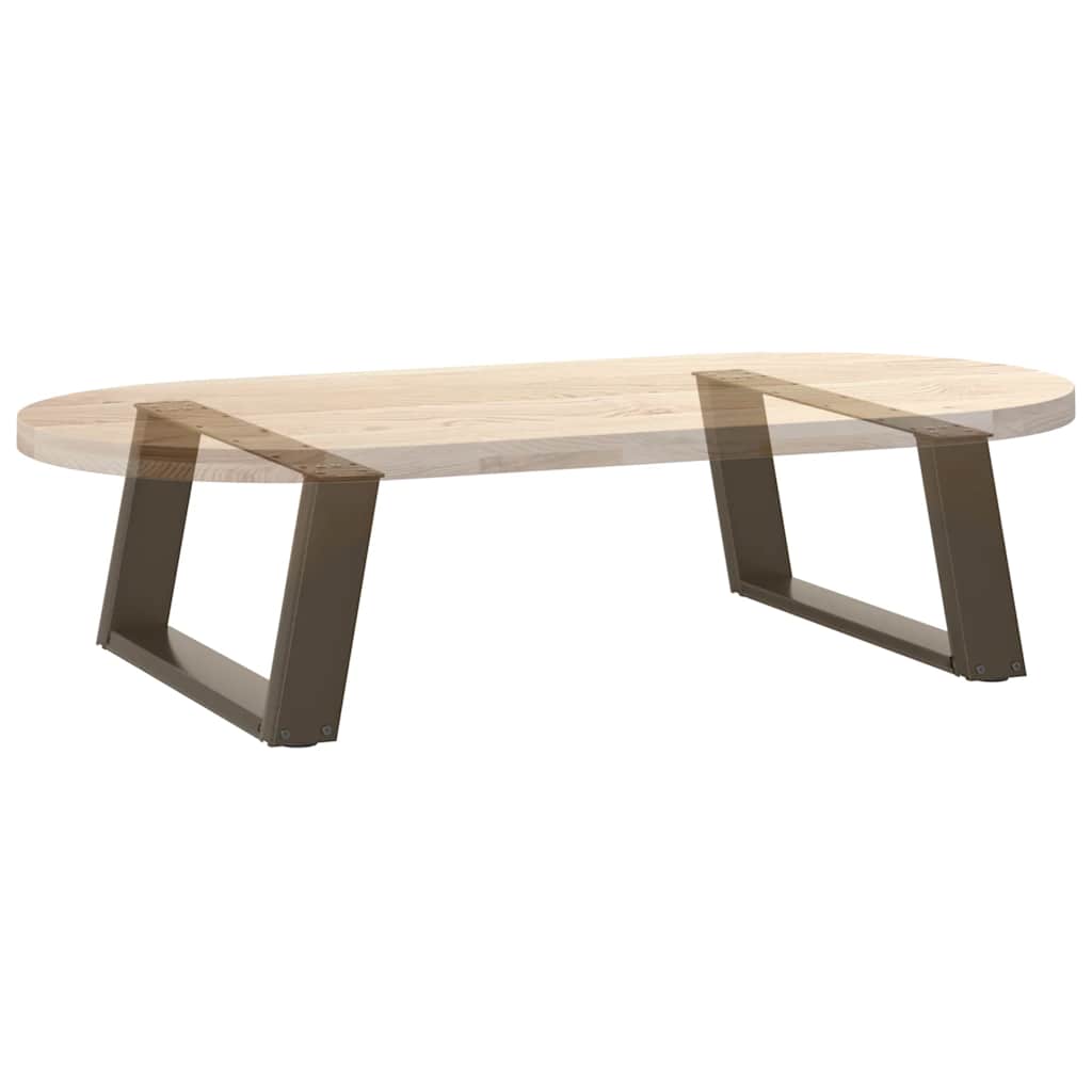 Couchtischbeine U-Form 2 Stk. Naturstahl 70x(30-31) cm Stahl