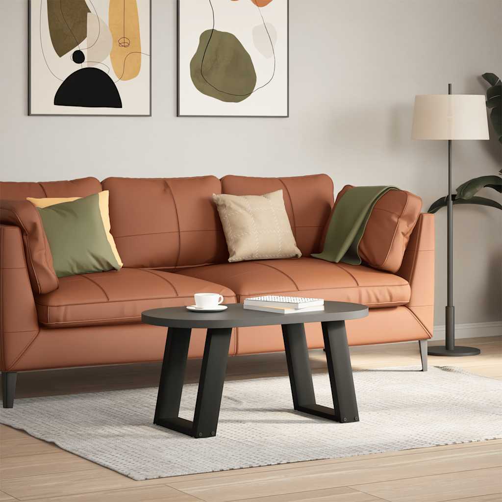 Couchtischbeine U-Form 2 Stk. Schwarz 28x(42-43) cm Stahl