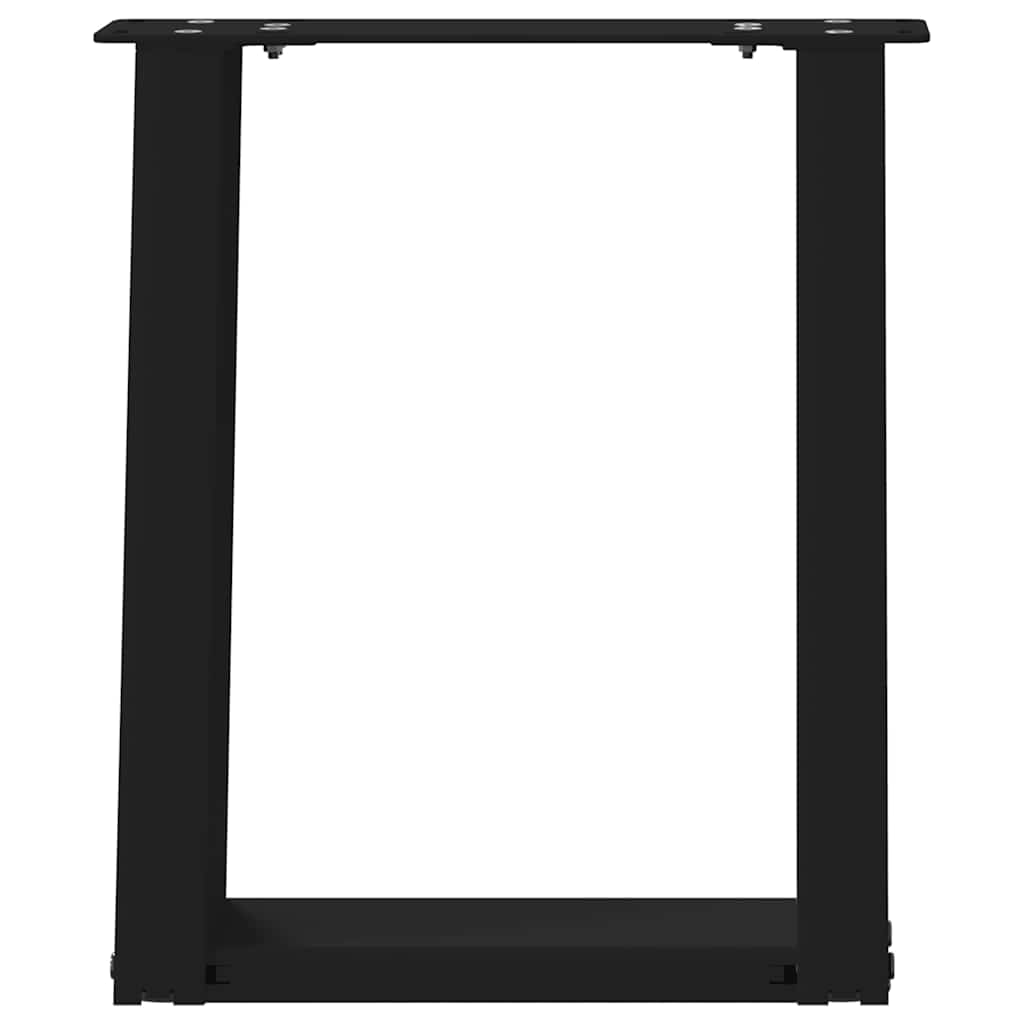 Couchtischbeine U-Form 2 Stk. Schwarz 28x(42-43) cm Stahl