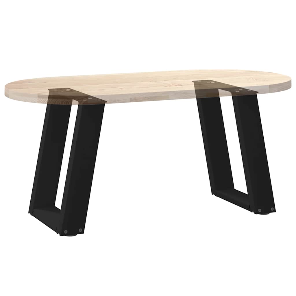 Couchtischbeine U-Form 2 Stk. Schwarz 28x(42-43) cm Stahl