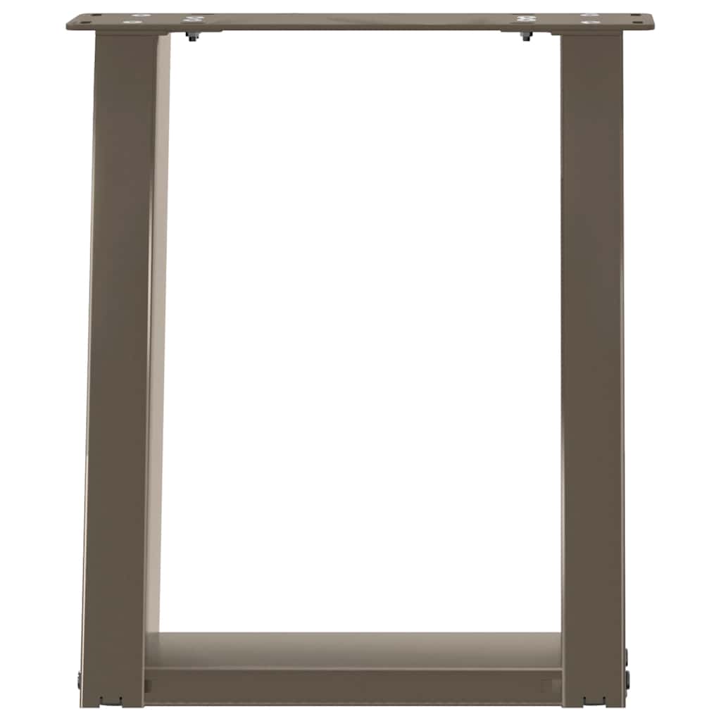 Couchtischbeine U-Form 2 Stk. Naturstahl 28x(42-43) cm Stahl