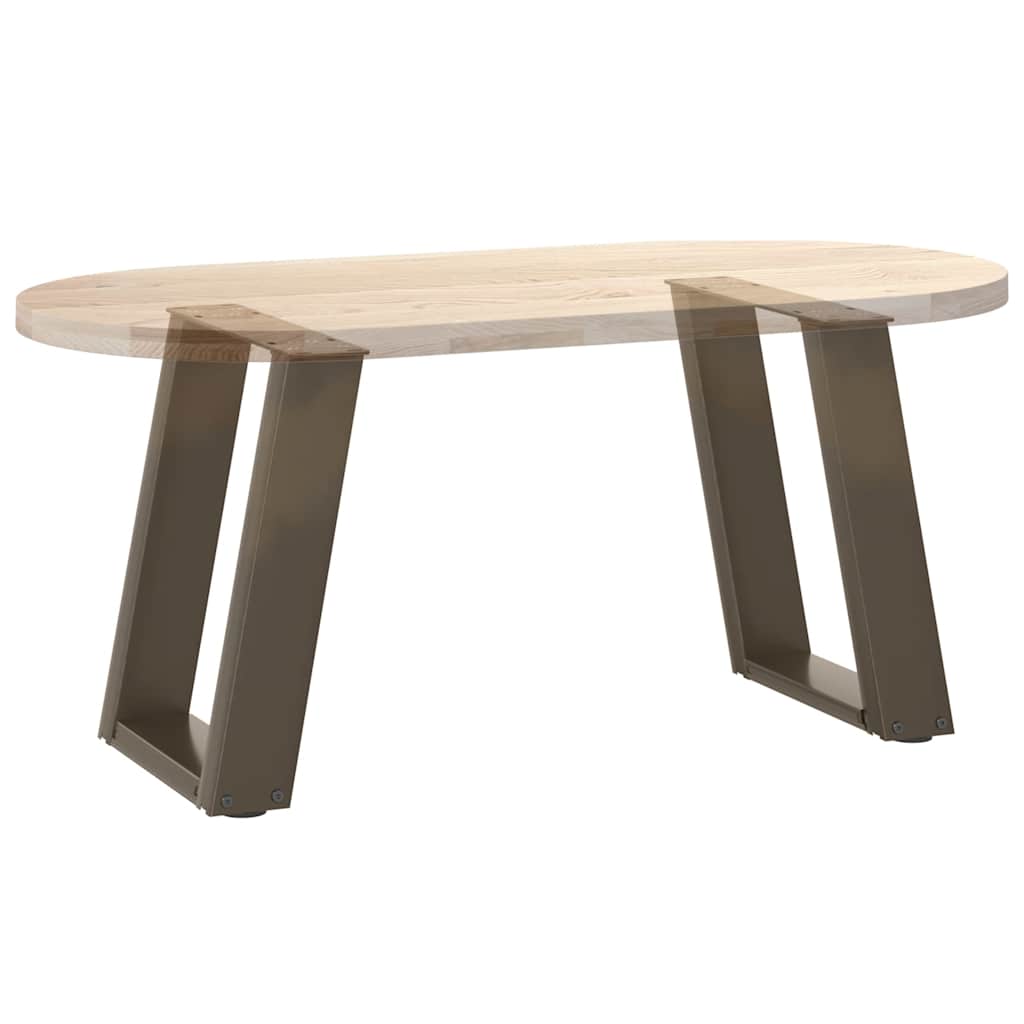 Couchtischbeine U-Form 2 Stk. Naturstahl 28x(42-43) cm Stahl