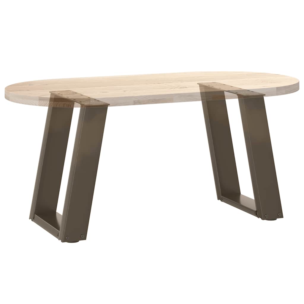 Couchtischbeine U-Form 2 Stk. Naturstahl 38x(42-43) cm Stahl
