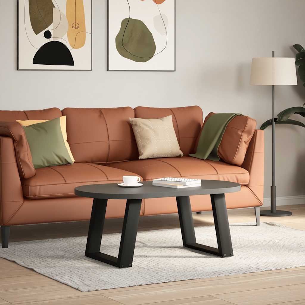 Couchtischbeine U-Form 2 Stk. Schwarz 50x(42-43) cm Stahl
