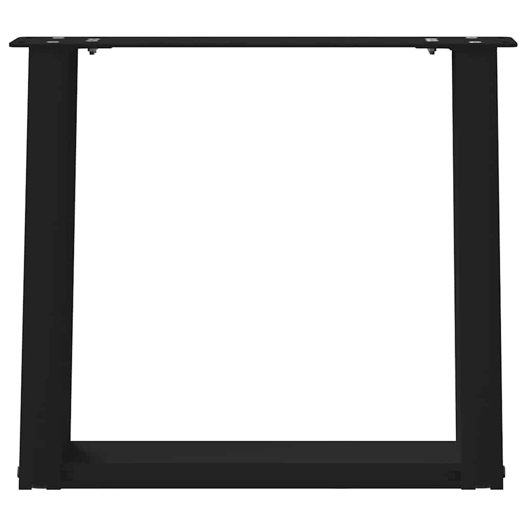 Couchtischbeine U-Form 2 Stk. Schwarz 50x(42-43) cm Stahl
