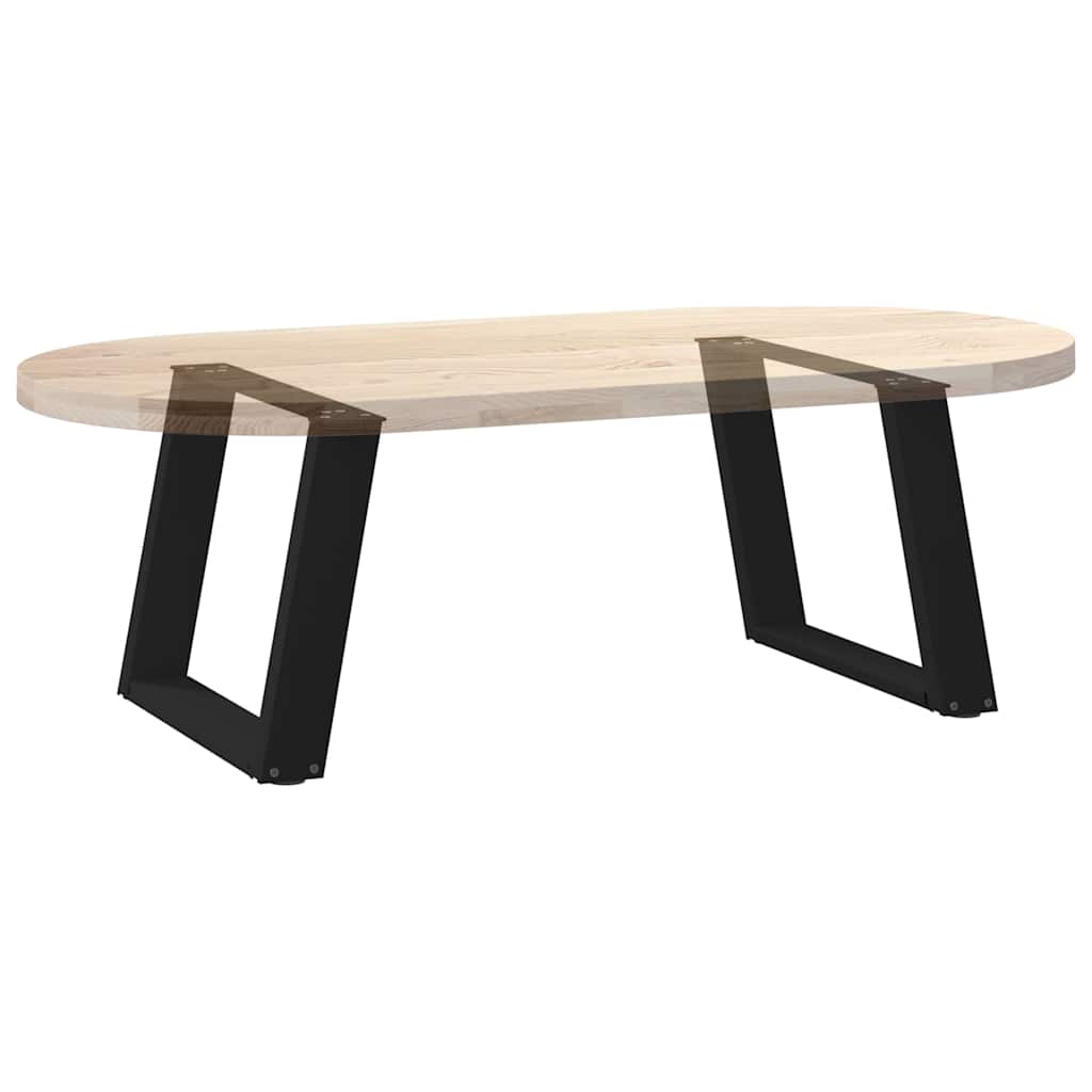 Couchtischbeine U-Form 2 Stk. Schwarz 50x(42-43) cm Stahl