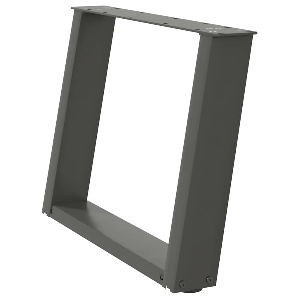 Couchtischbeine U-Form 2 Stk. Anthrazit 60x(42-43) cm Stahl