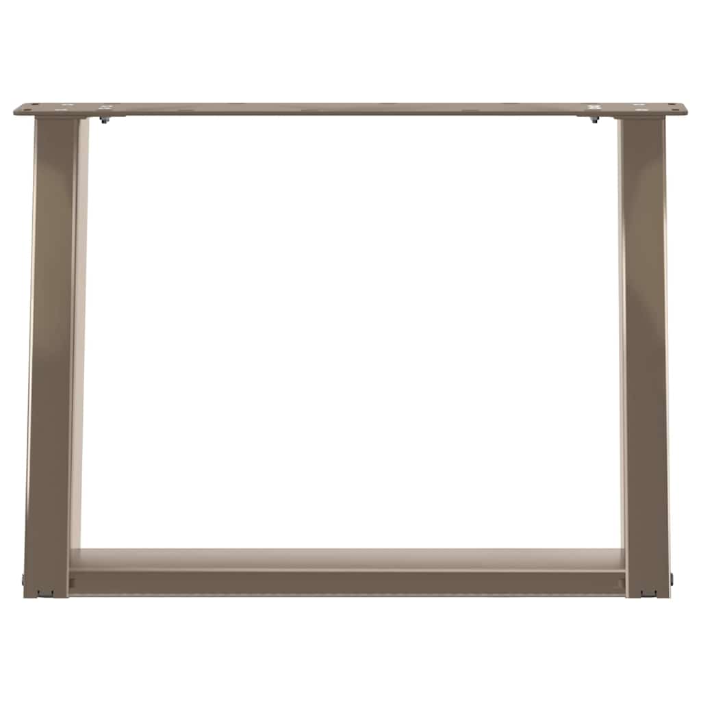 Couchtischbeine U-Form 2 Stk. Naturstahl 60x(42-43) cm Stahl