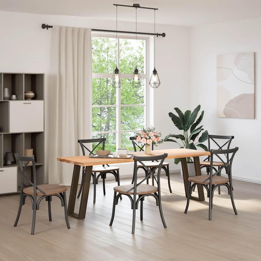 Konsolentischbeine U-Form 2 Stk. Naturstahl 38x(72-73) cm Stahl