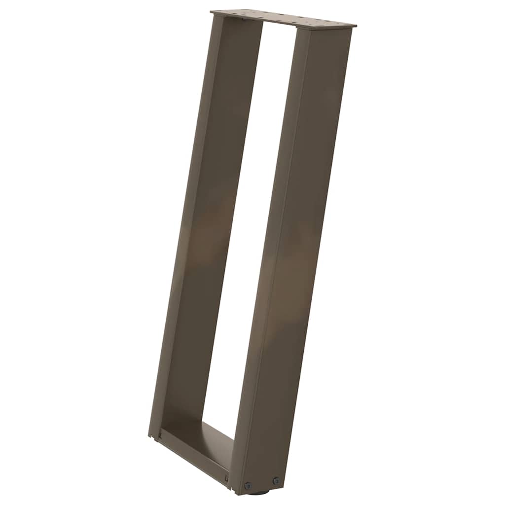 Konsolentischbeine U-Form 2 Stk. Naturstahl 38x(72-73) cm Stahl