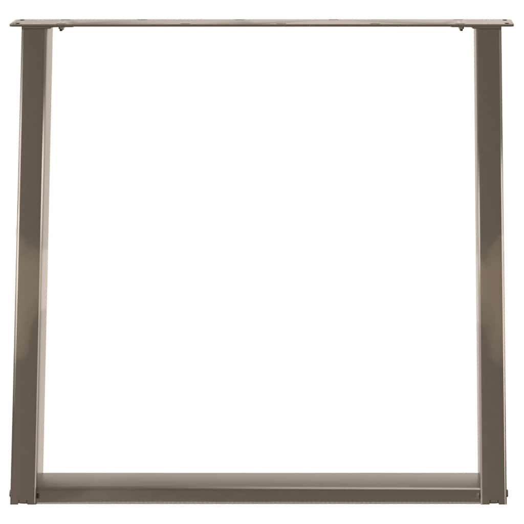 Esstischbeine U-Form 2 Stk. Naturstahl 70x(72-73) cm Stahl