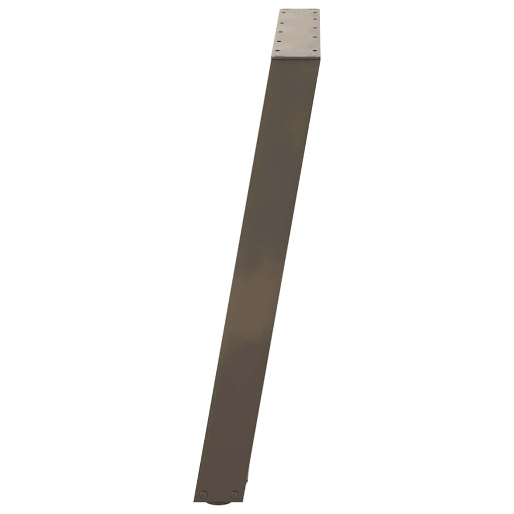 Esstischbeine U-Form 2 Stk. Naturstahl 70x(72-73) cm Stahl