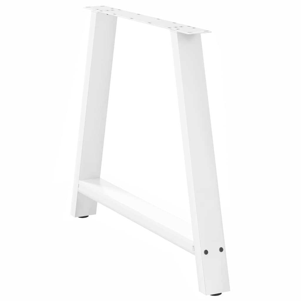 Esstischbeine A-Form 2 Stk. Weiß 90x(72-73) cm Stahl