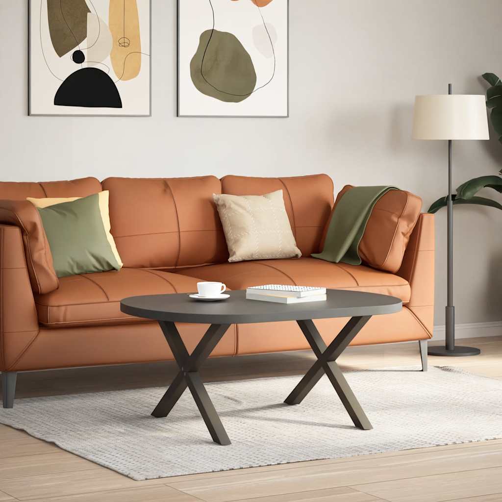 Couchtischbeine X-Form 2 Stk. Naturstahl 70x(42-43) cm Stahl