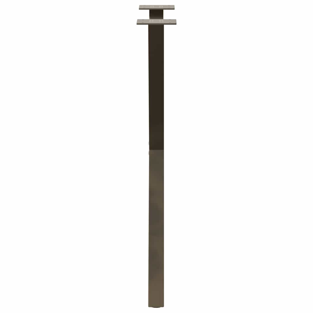 Esstischbeine X-Form 2 Stk. Naturstahl 50x(72-73) cm Stahl