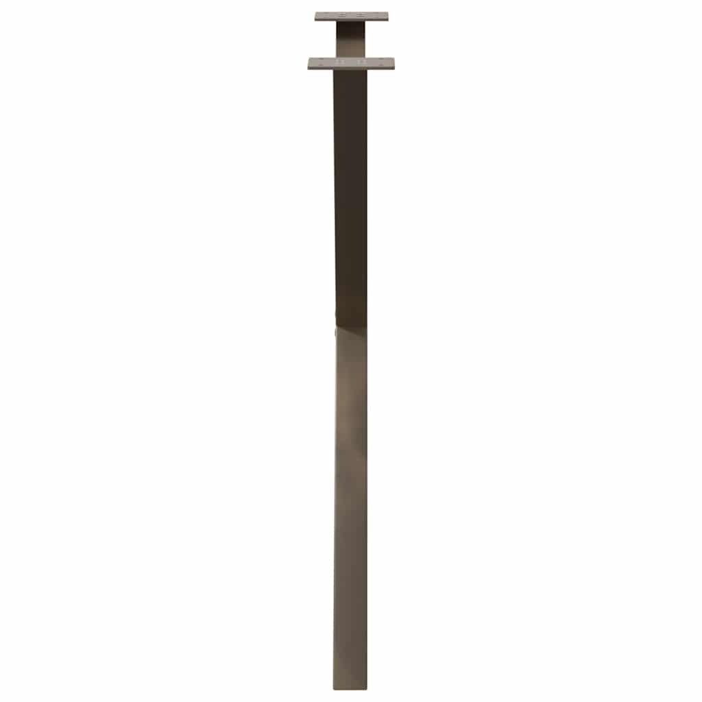 Esstischbeine X-Form 2 Stk. Naturstahl 70x(72-73) cm Stahl