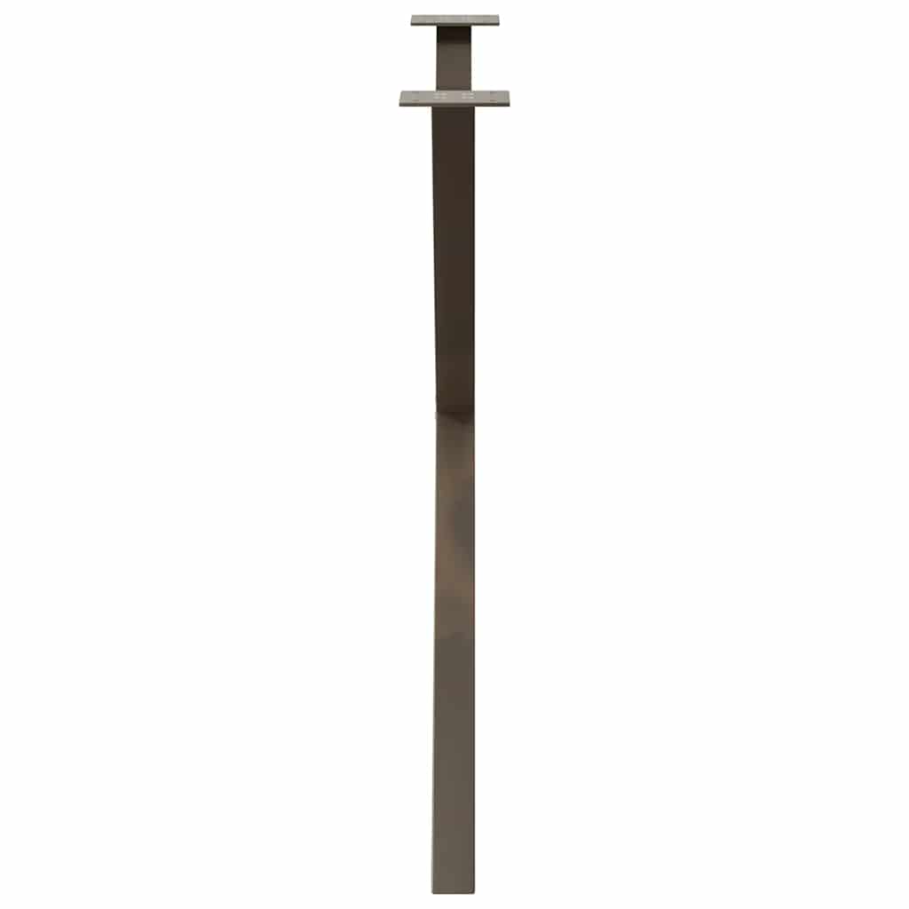Esstischbeine X-Form 2 Stk. Naturstahl 90x(72-73) cm Stahl