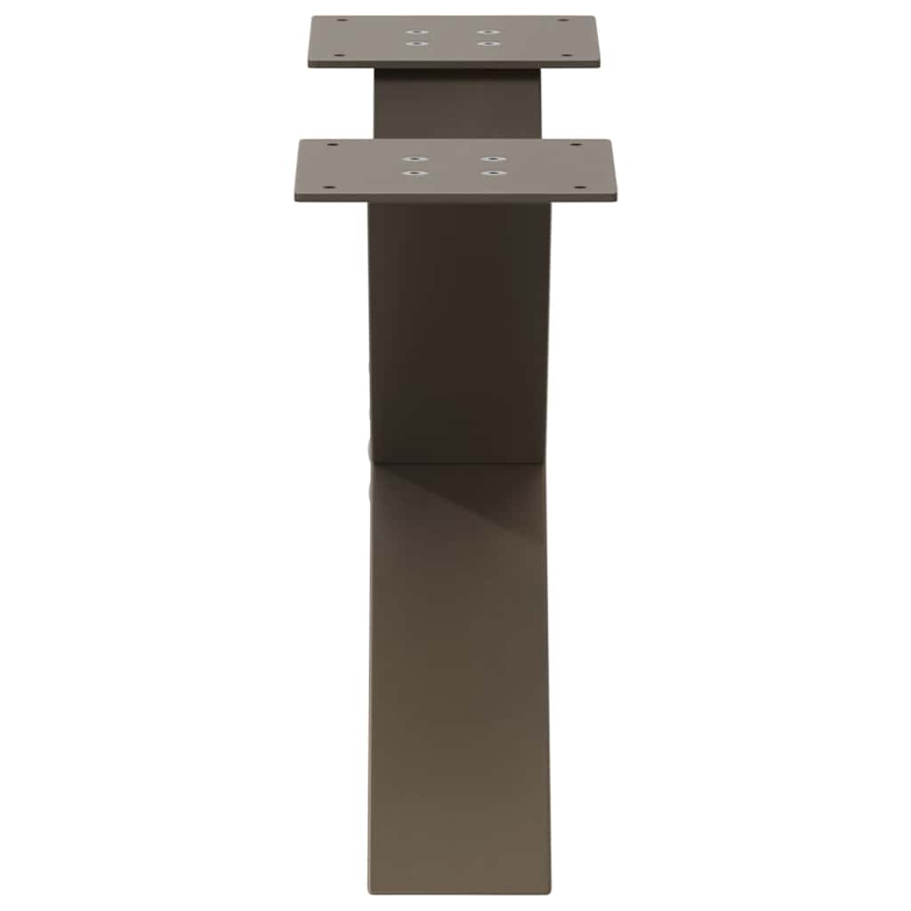 Couchtischbeine X-Form 2 Stk. Naturstahl 50x(30-31) cm Stahl