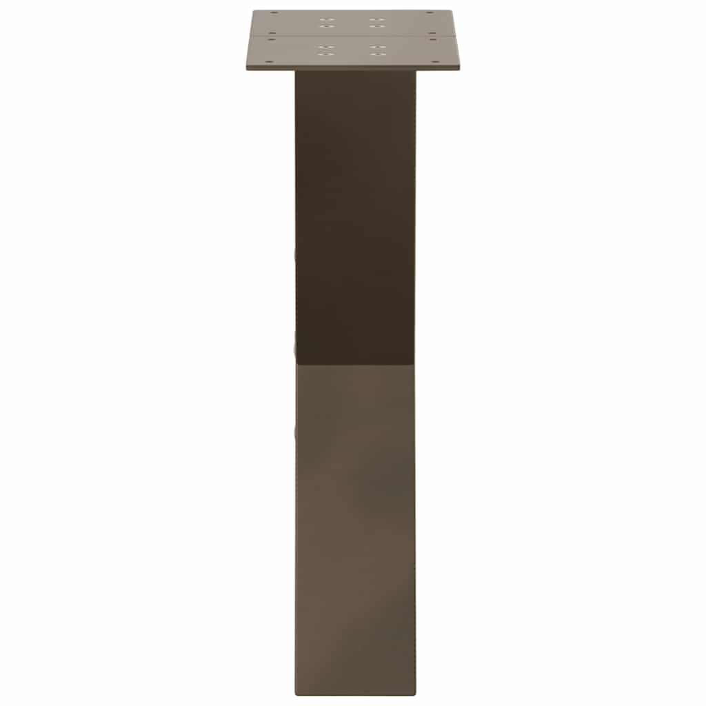 Couchtischbeine X-Form 2 Stk. Naturstahl 28x(42-43) cm Stahl