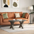 Couchtischbeine X-Form 2 Stk. Naturstahl 60x(42-43) cm Stahl
