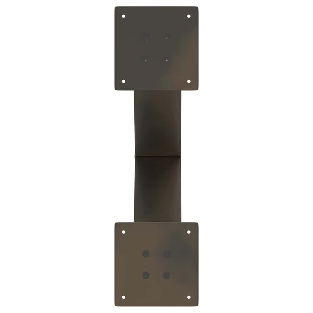 Couchtischbeine X-Form 2 Stk. Naturstahl 60x(42-43) cm Stahl