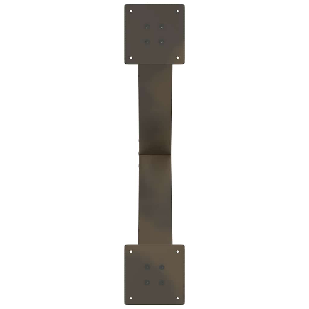 Couchtischbeine X-Form 2 Stk. Naturstahl 70x(42-43) cm Stahl
