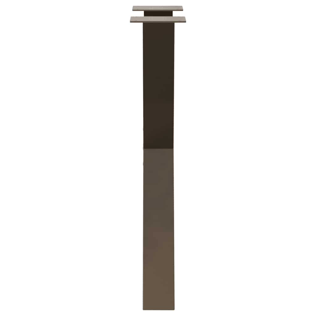 Esstischbeine X-Form 2 Stk. Naturstahl 60x(72-73) cm Stahl