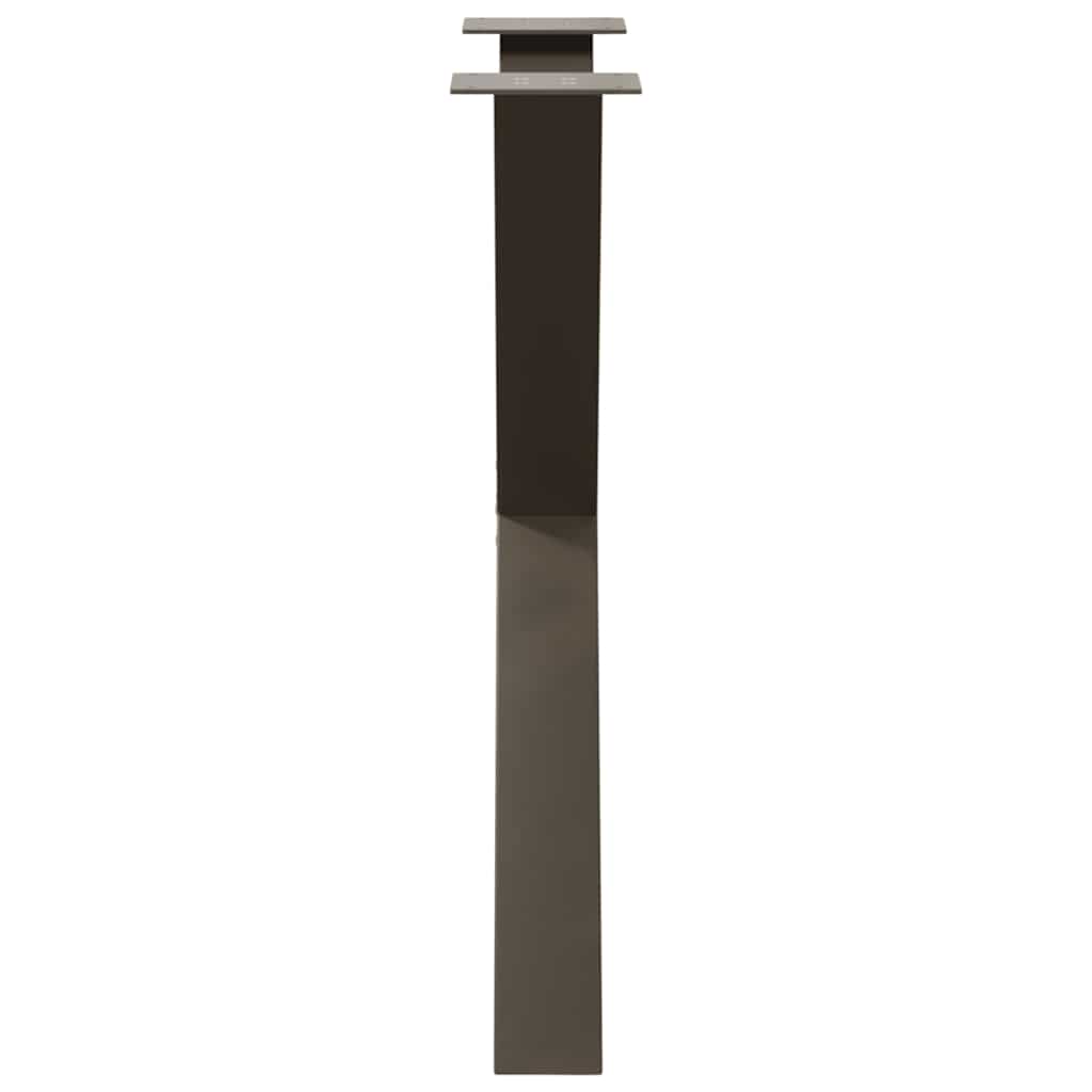 Esstischbeine X-Form 2 Stk. Naturstahl 70x(72-73) cm Stahl