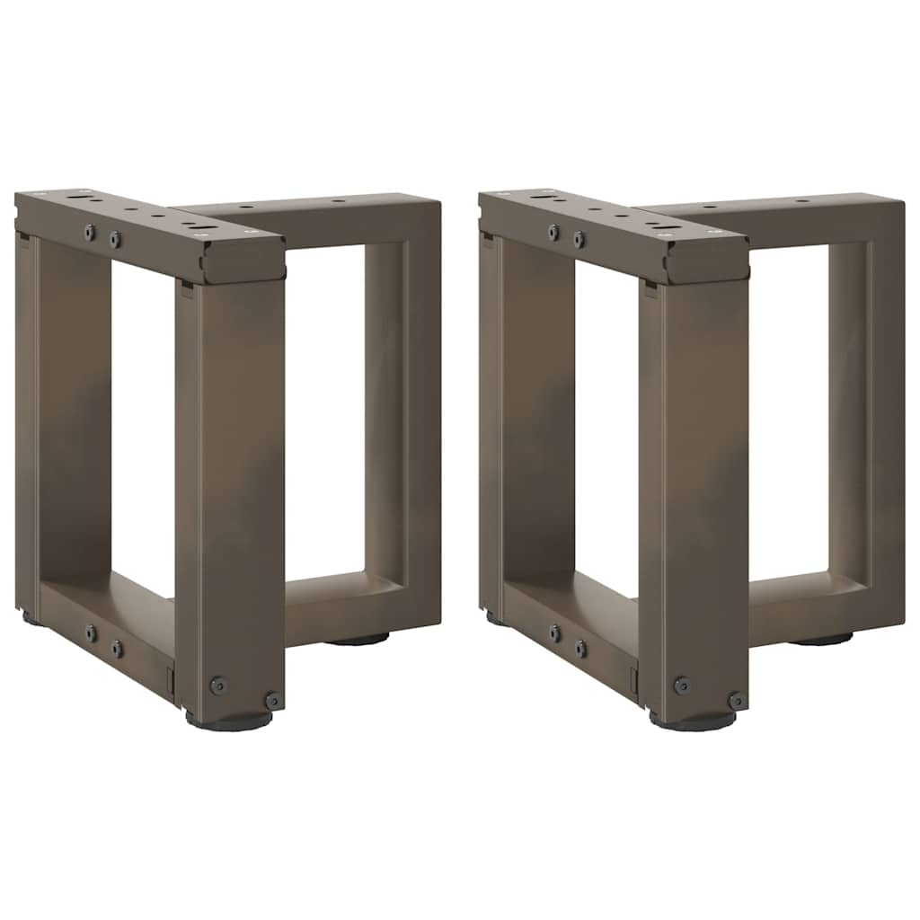 Couchtischbeine T-Form 2 Stk. Naturstahl 30x25x(30-31) cm Stahl
