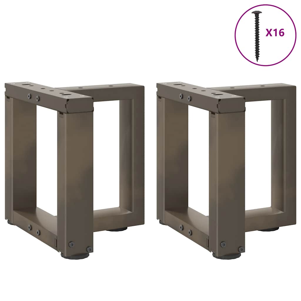 Couchtischbeine T-Form 2 Stk. Naturstahl 30x25x(30-31) cm Stahl