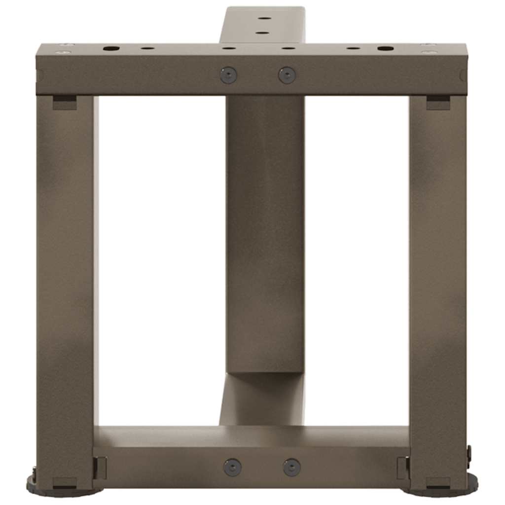 Couchtischbeine T-Form 2 Stk. Naturstahl 30x25x(30-31) cm Stahl