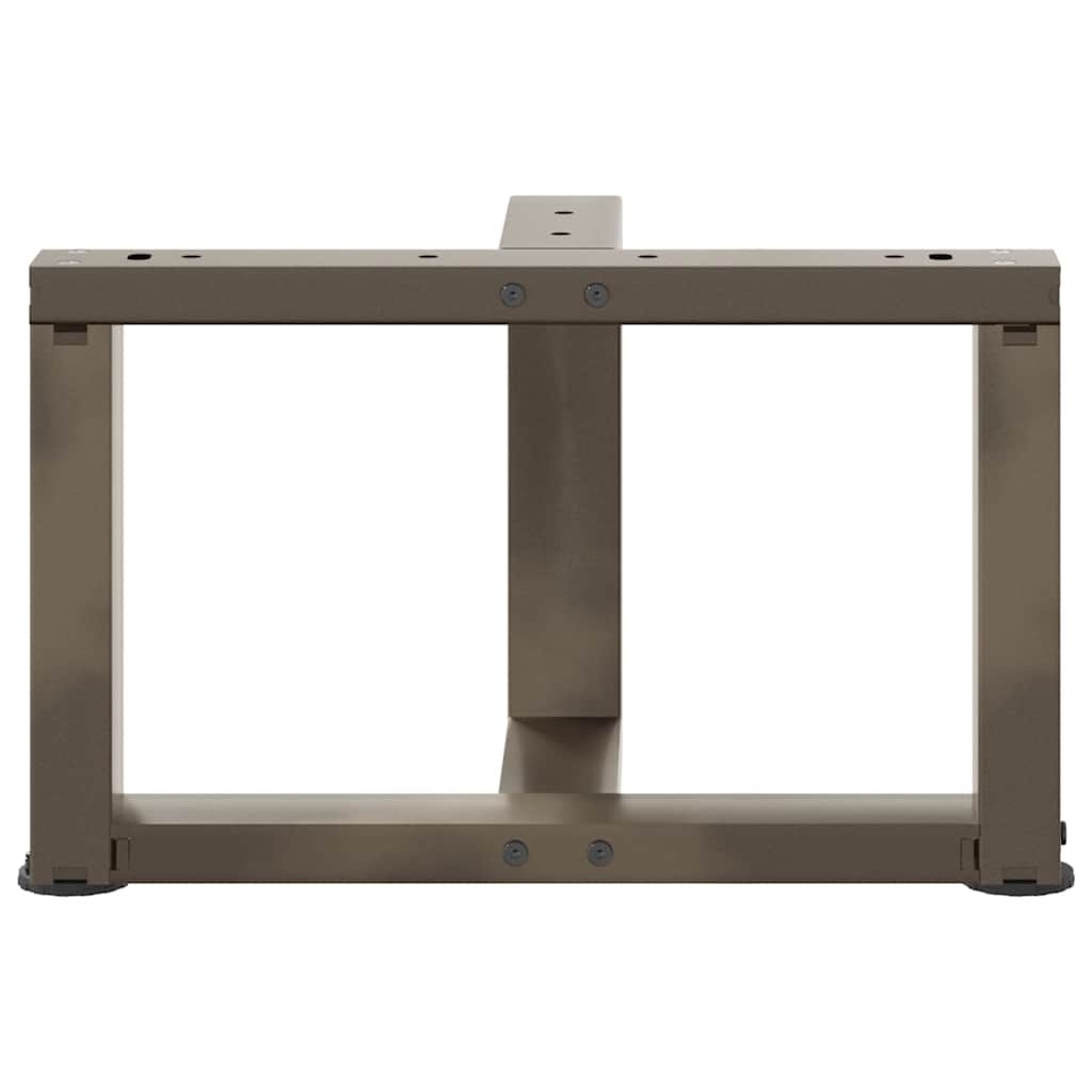 Couchtischbeine T-Form 2 Stk. Naturstahl 40x25x(30-31) cm Stahl