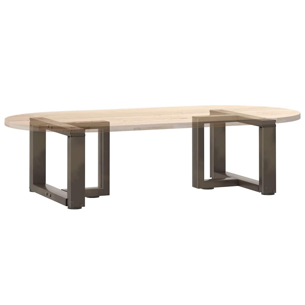 Couchtischbeine T-Form 2 Stk. Naturstahl 40x25x(30-31) cm Stahl