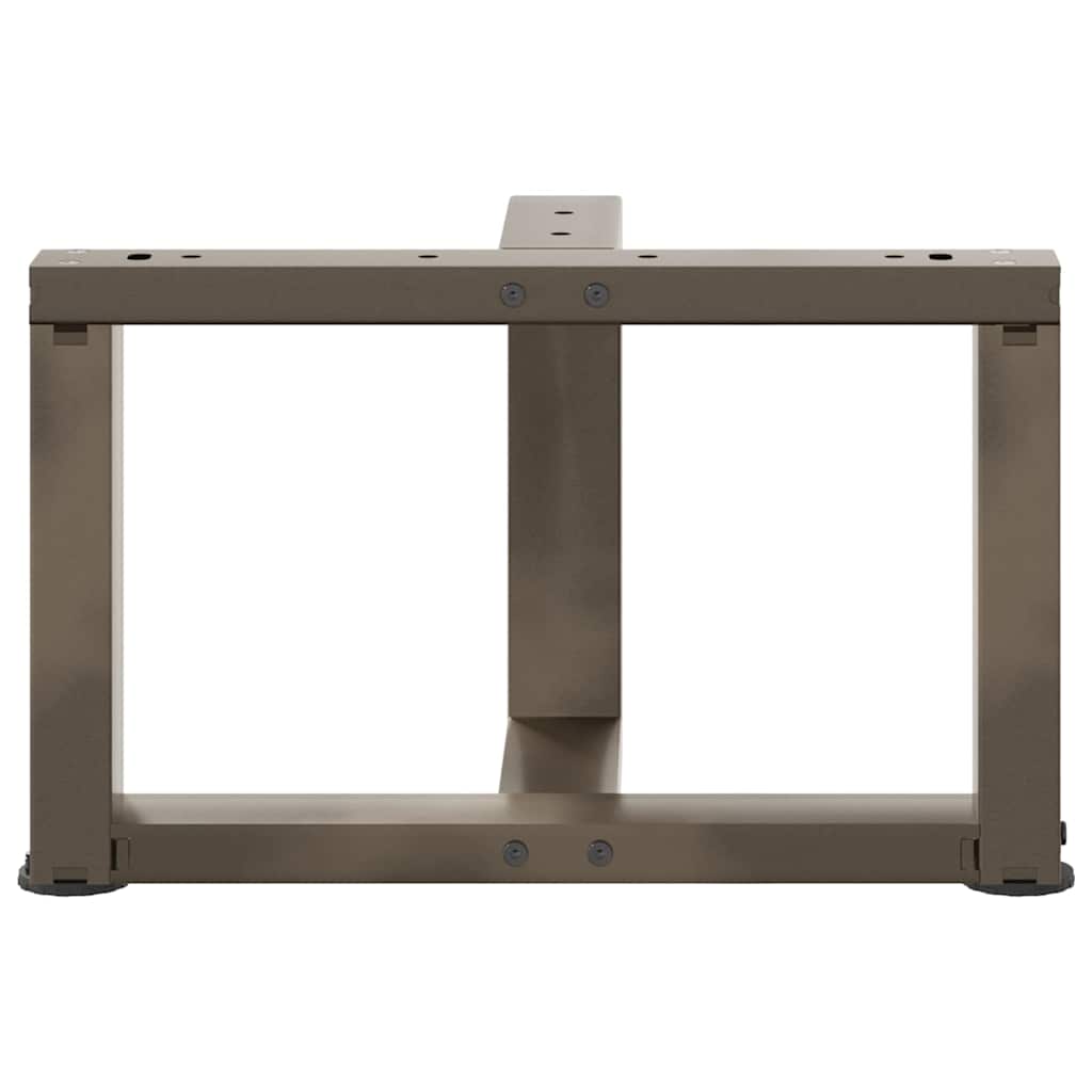 Couchtischbeine T-Form 2 Stk. Naturstahl 50x25x(30-31) cm Stahl