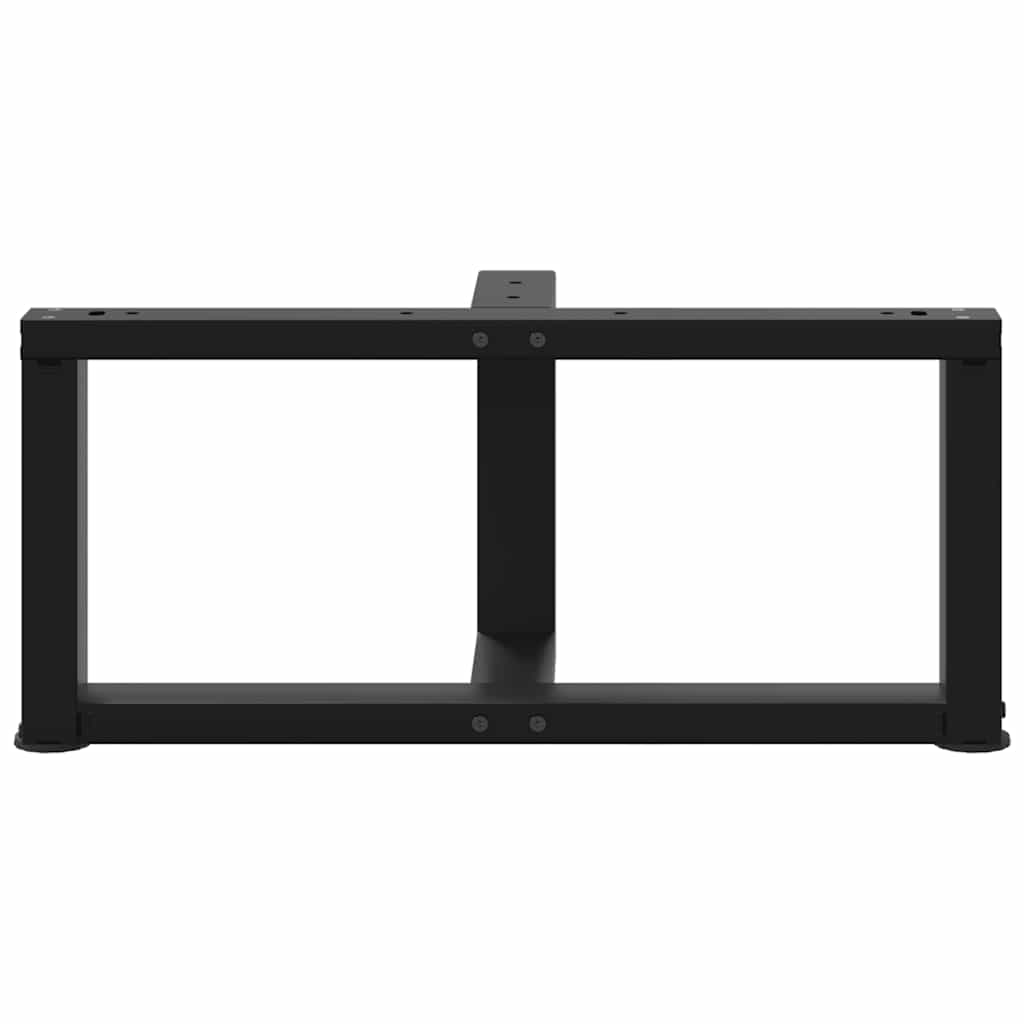 Couchtischbeine T-Form 2 Stk. Schwarz 60x25x(30-31) cm Stahl
