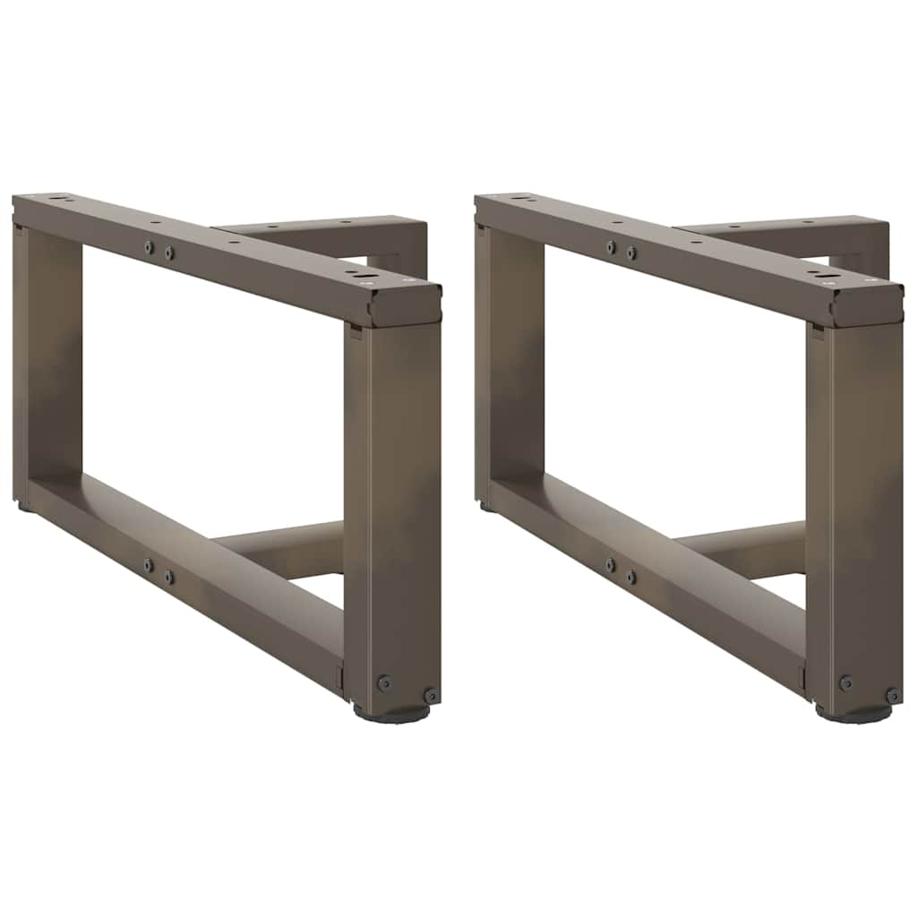 Couchtischbeine T-Form 2 Stk. Naturstahl 60x25x(30-31) cm Stahl