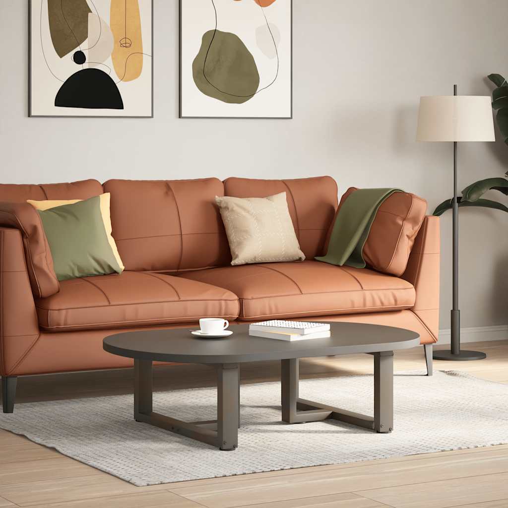 Couchtischbeine T-Form 2 Stk. Naturstahl 70x25x(30-31) cm Stahl