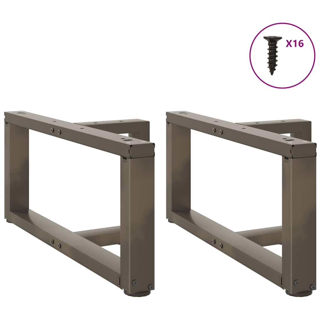 Couchtischbeine T-Form 2 Stk. Naturstahl 70x25x(30-31) cm Stahl
