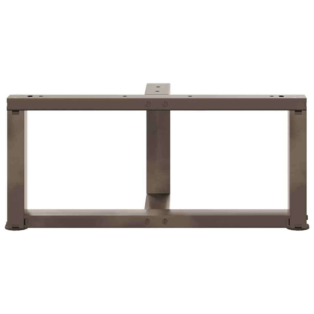 Couchtischbeine T-Form 2 Stk. Naturstahl 70x25x(30-31) cm Stahl