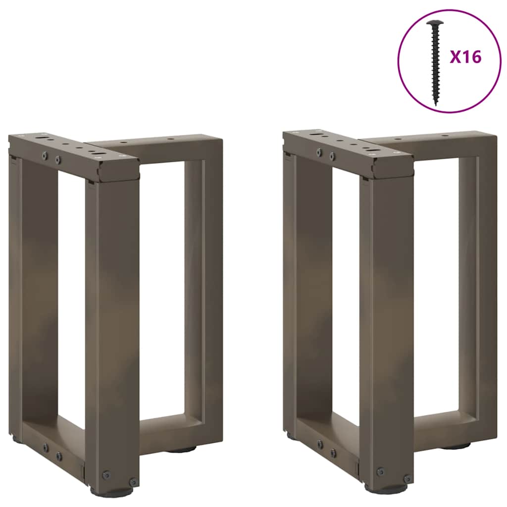 Couchtischbeine T-Form 2 Stk. Naturstahl 28x25x(42-43) cm Stahl