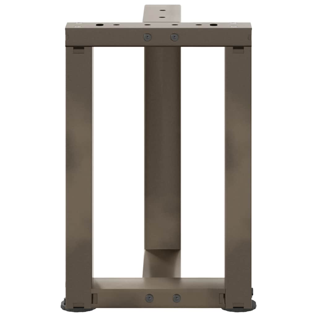 Couchtischbeine T-Form 2 Stk. Naturstahl 28x25x(42-43) cm Stahl