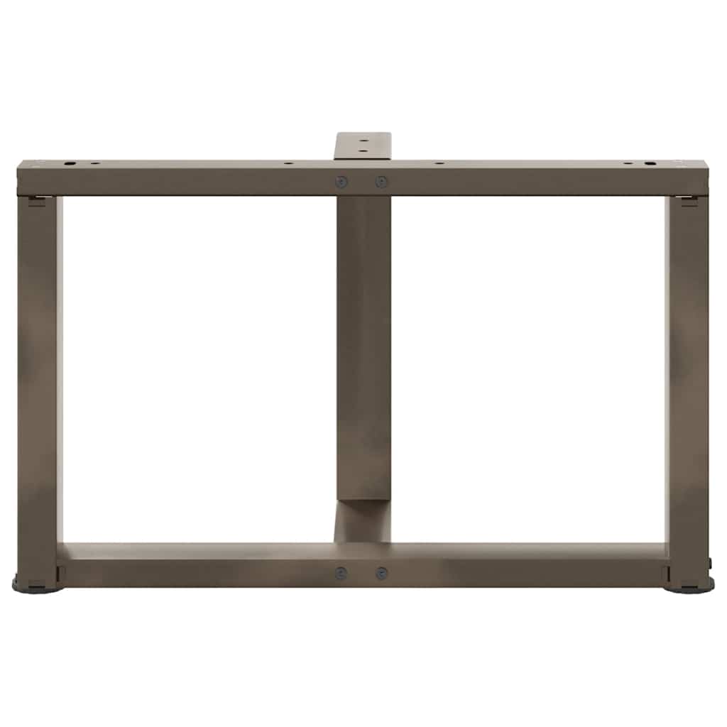 Couchtischbeine T-Form 2 Stk. Naturstahl 70x25x(42-43) cm Stahl