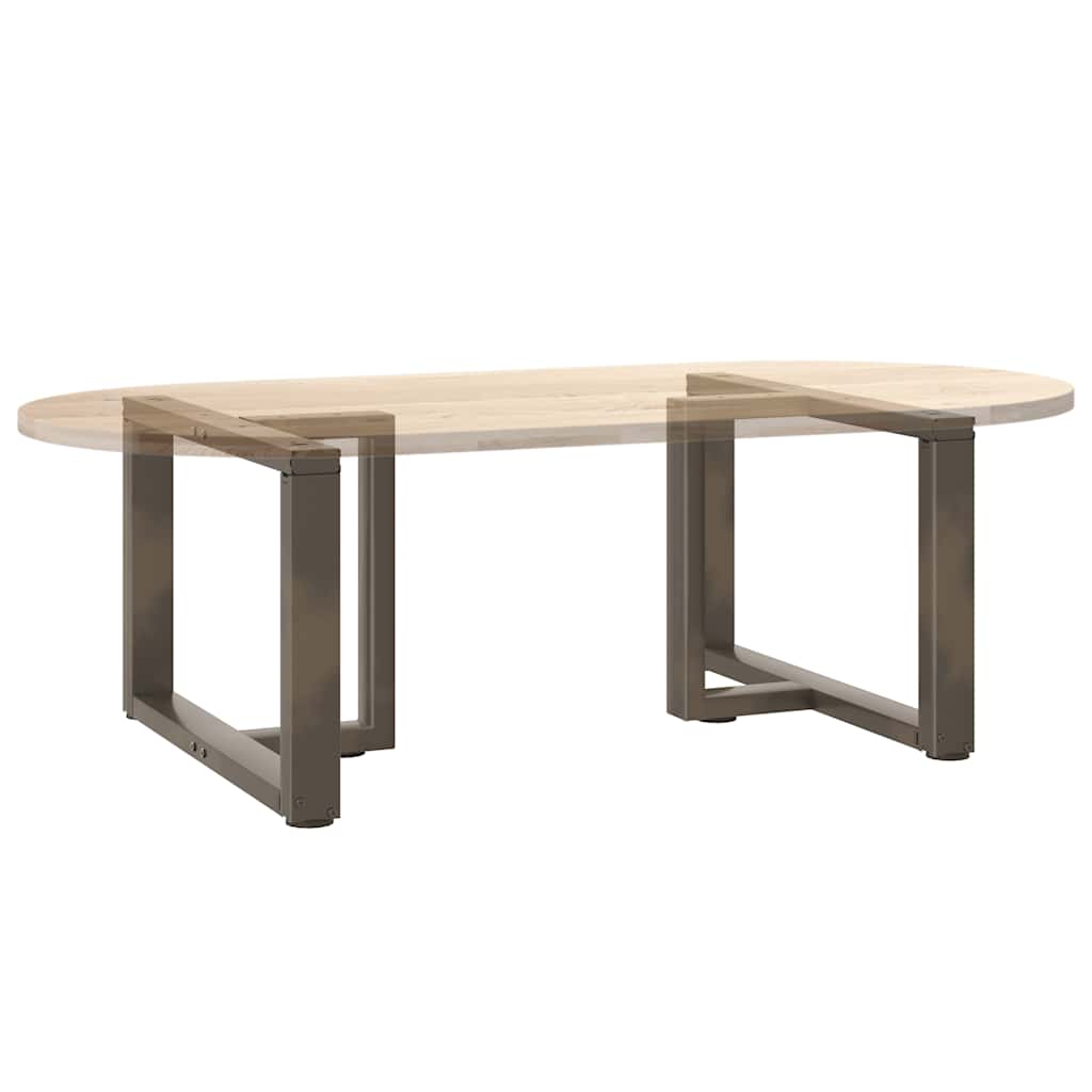 Couchtischbeine T-Form 2 Stk. Naturstahl 70x25x(42-43) cm Stahl