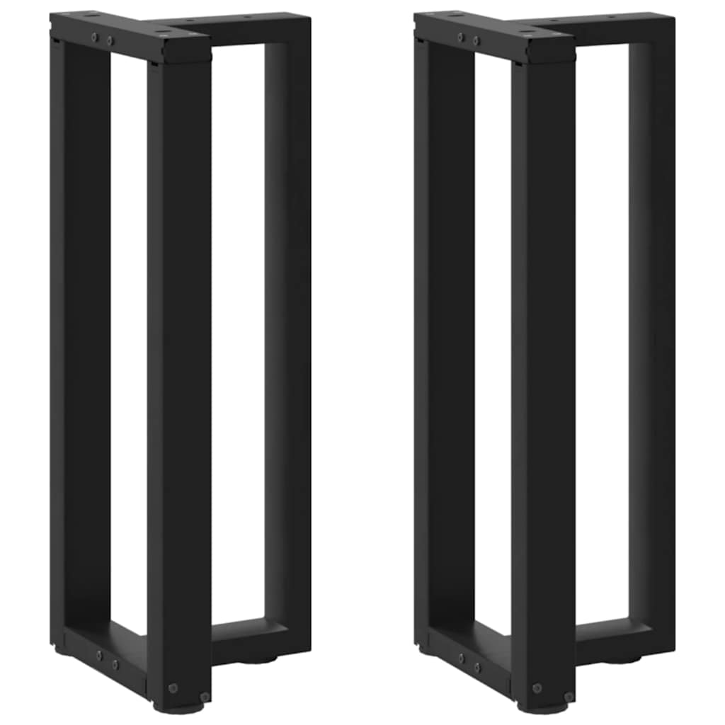 Konsolentischbeine T-Form 2 Stk. Schwarz 25x28x(72-73) cm Stahl