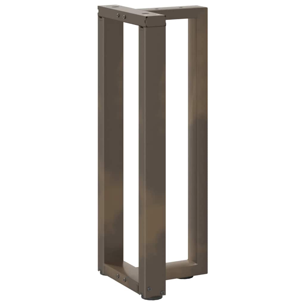 Konsolentischbeine T-Form 2 Stk. Naturstahl 25x28x(72-73) cm