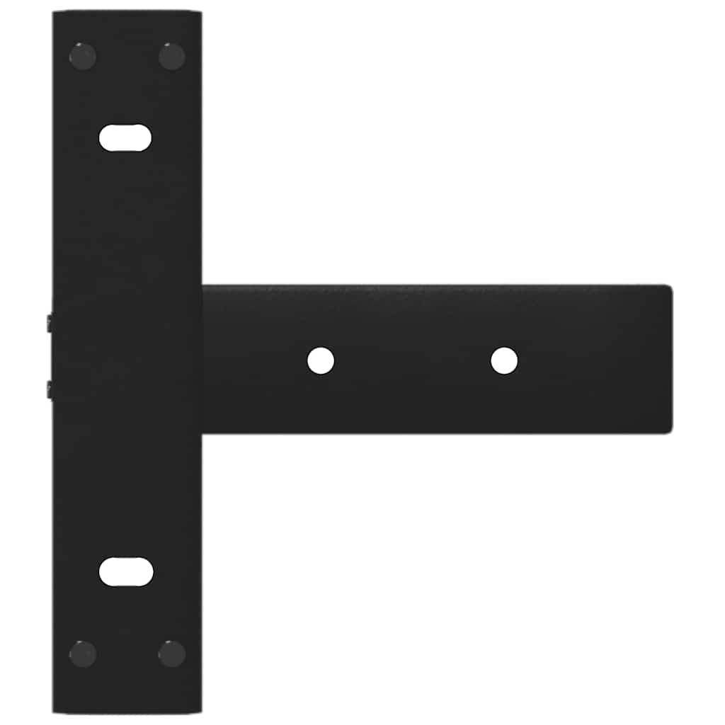 Konsolentischbeine T-Form 2 Stk. Schwarz 38x25x(72-73) cm Stahl
